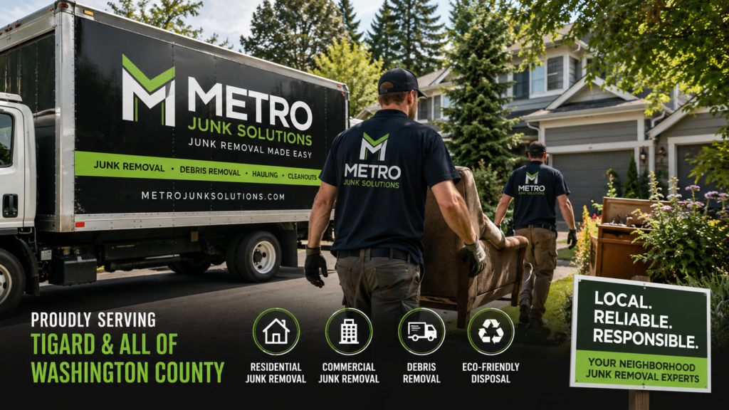 About Metro Junk Solutions in Tigard: A Washington County Junk and Debris Removal Company